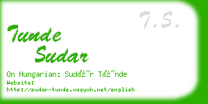 tunde sudar business card